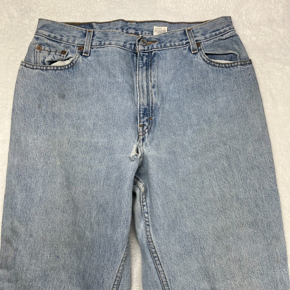 Levi's 550 Tapered Leg Jeans Womens 16 Blue Denim Relaxed Fit Classic - 33X27 - Picture 13 of 16